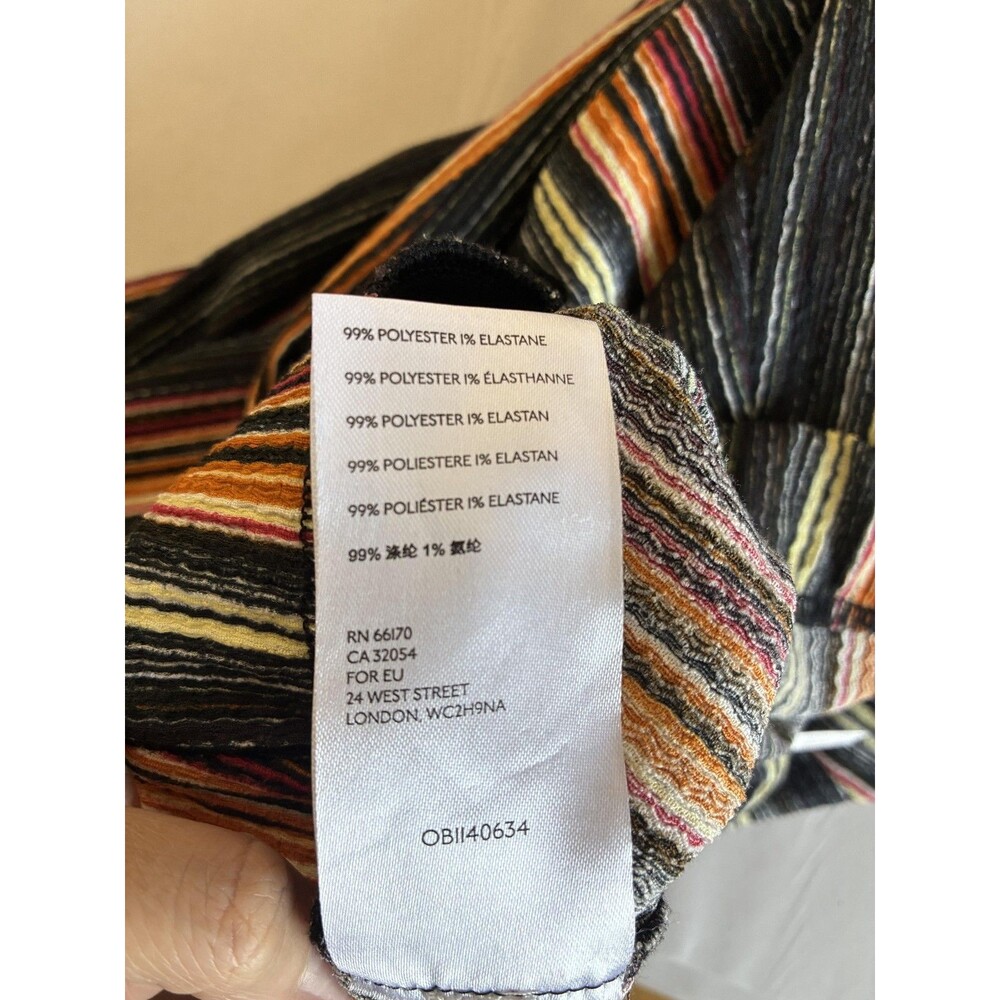 Free People Kitty Flare Pants Womens S Multicolor Stripe Elastic Waist Pull On - Picture 14 of 14